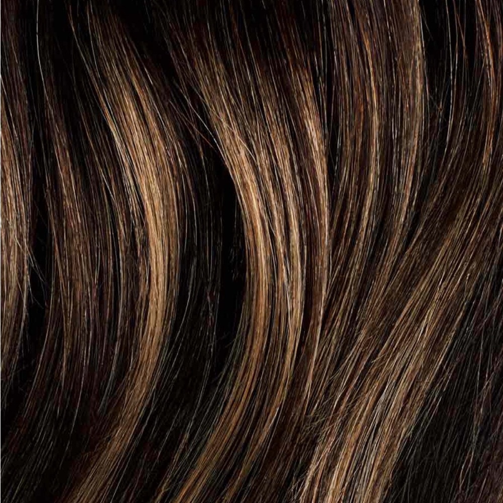 Unopened box, Luxy 16” Seamless Dark Brown Balayage Clip-in hair extensions